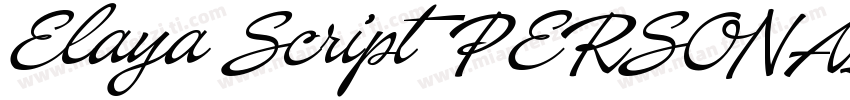 Elaya Script PERSONAL USE ONLY字体转换